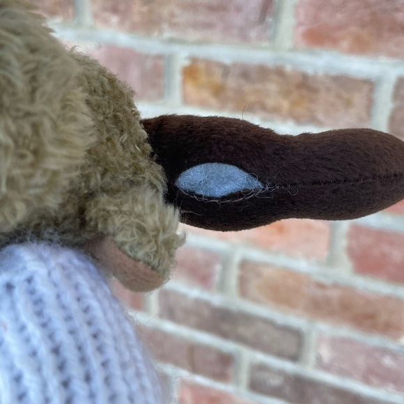 NORWAY Flag Norge Plush Moose Bean Sitting Souvenir Plush Stuffed Animal Sweater - Picture 3 of 5